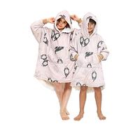 GC GAVENO CAVAILIA Animal Hoodie Blanket, Easycare Fluffy & Warm Kids Jumper Oversized Otter Hoody Blanket Cosy Sherpa Fleece Comfy Hoodie, Natural