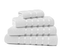 GC GAVENO CAVAILIA Bath Towels Sets of 4 | (70 x 120 Cm) Bath Towels Large Set | Highly Absorbent Quick Drying Egyptian Cotton 450 GSM Towels | 4Piece White Towel Bale Set For Spa Hotel Use