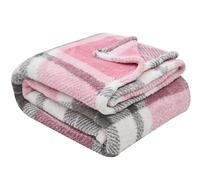 GC GAVENO CAVAILIA Blankets and Throws For Sofas Large | Thick Blanket Throw For Bed, Settee & Armchair | Cosy Warm Soft Blanket Throws | Fluffy Blankets King Size 200 x 240 Cm | Pink