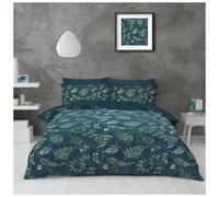 GC GAVENO CAVAILIA Botanical Double Duvet Set - Leaf Bedding Set (200x200 Cm) - Microfiber Floral Duvet Cover with Pillowcase - Soft Quilt Cover