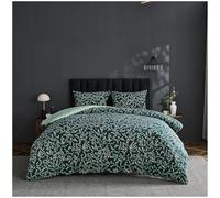 GC GAVENO CAVAILIA Botanical Leaves Pattern King Size Duvet Cover - Bird Printed Comforter Bedding Set with Pillowcases - Durable & Super Soft Polyester Lightweight Quilt Cover, Green