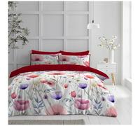 GC GAVENO CAVAILIA Botanical Leaves Pattern King Size Duvet Cover Set with Matching Pillowcases - Easy Care Reversible Floral Comforter Bedding Set - Soft Breathable Polycotton Long-Lasting Bed Linen