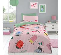 GC GAVENO CAVAILIA Bug Printed Single Duvet Cover With Pillow Case, Breathable Animal Printed Flying Insects Comforter Cover For Kids, Soft Polycotton Reversible Quilt Cover