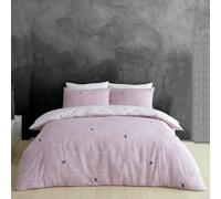 GC GAVENO CAVAILIA Bumblebee Kingsize Duvet Cover With Matching Pillowcases, Bee Fly Polycotton Reversible Quilt Covers Bedset, Geometric Bedding Set, Blush Pink