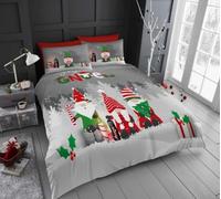 GC GAVENO CAVAILIA Christmas Duvet Cover - Xmas Santa Bedding Double Bed Set With Pillowcases - Poly Cotton Double Duvet Set (200x200 cm) - Soft Easy Care Bed Linen - Xmas Gift For Lovers