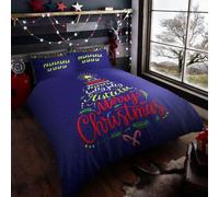 GC GAVENO CAVAILIA Christmas Duvet Cover - Xmas Santa Bedding Double Bed Set With Pillowcases - Poly Cotton Double Duvet Set (200x200 cm) - Soft Easy Care Bed Linen - Xmas Gift For Lovers