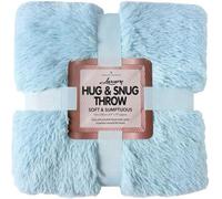 Gc Gaveno Cavailia Comfy Cuddle Throw 150X200 Cm Duck Egg For Sofas Large Double Bed, Luxury Fuzzy Warm Faux Fur Fluffy Blanket