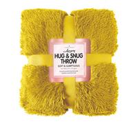 Gc Gaveno Cavailia Comfy Cuddle Throw 150X200 Cm Ochre For Sofas Large Double Bed, Luxury Fuzzy Warm Faux Fur Fluffy Blanket