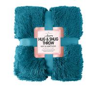 Gc Gaveno Cavailia Comfy Cuddle Throw 150X200 Cm Teal For Sofas Large Double Bed, Luxury Fuzzy Warm Faux Fur Fluffy Blanket