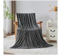 GC GAVENO CAVAILIA Cooling Bed Throws Double Size 150×200Cm - Breathable Bed Cooling Blanket All Season Bed Comforter - Throws for armchairs, Sofa, Bed Thick Blanket Adults and Kids - Charcoal