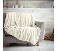 GC GAVENO CAVAILIA Cosy and Cuddly POPCORN Fleece Throw Blanket, 150 x 200 Cm, Polyester, Double, Cream