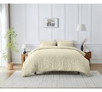 GC GAVENO CAVAILIA Damask Duvet Cover Sets Double - 3Piece Microfiber Bedding Double Set With Pillow Cases Button Closure - Reversible Lightweight & Hypoallergenic Quilt Cover Set - Bone