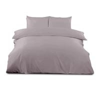 GC GAVENO CAVAILIA Double Size Plain Duvet Cover Set - Soft, Comfy & Breathable Luxury Bedding, Easy-Care Washable Bed Linen, Grey