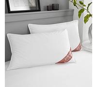 GC GAVENO CAVAILIA Duck Feather Pillows 2 Pack, Comfy Hotel Quality Pillow Pair, Washable Head Support Pillow, White, (48x74cm)
