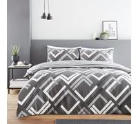 GC GAVENO CAVAILIA Duvet Cover Double with Pillowcases | Breathable Polycotton Comforter Cover with Pillowcases | Reversible Double Bedding Set (200x200 cm) | Washable Bed Set | Charcoal
