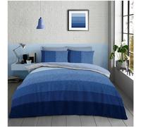 GC GAVENO CAVAILIA Duvet Cover Double with Pillowcases | Breathable Polycotton Comforter Cover with Pillowcases | Reversible Double Bedding Set (200x200 cm) | Washable Bed Set | Navy/Blue