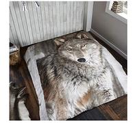 GC GAVENO CAVAILIA Easy Care 3D Wildlife Animal Throw, Luxury Soft & Cosy Printed Light Weight Sofa Settee Blanket, Polyester, Wolf, 200X240