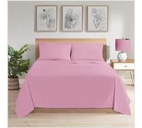 GC GAVENO CAVAILIA Easy Care Bedding Flat Sheets (275 X 300 Cm) | Superking Size Polycotton Bed Sheets | Breathable & Cozy Sheets |Pink