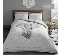GC GAVENO CAVAILIA Easy Care Duvet Cover Printed Quilt Set Reversible Bedding, Double, Grey