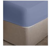GC GAVENO CAVAILIA Easy Care Percale Extra Deep Fitted, Luxury Soft & Cosy Non Iron Thick Polycotton Bed Sheets, Blue, King