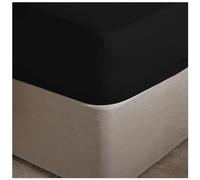 GC GAVENO CAVAILIA Easy Care Percale Extra Deep Fitted, Luxury Soft & Cosy Non Iron Thick Polycotton Bed Sheets, Black, Double
