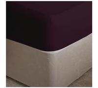GC GAVENO CAVAILIA Easy Care Percale Extra Deep Fitted, Luxury Soft & Cosy Non Iron Thick Polycotton Bed Sheets, Berry, Double