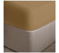 GC GAVENO CAVAILIA Easy Care Percale Extra Deep Fitted, Luxury Soft & Cosy Non Iron Thick Polycotton Bed Sheets, Mocha, King