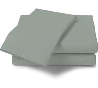 GC GAVENO CAVAILIA Easy Care Plain Dyed King Size Flat Sheet, Breathable & Non Iron Plain Bed Sheets, Soft Polycotton Hotel Quality Percale Flat Bed Sheets, Duck Egg