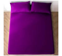 GC GAVENO CAVAILIA Easy Care Polycotton Fitted, Plain Dyed Bed Sheets OR Housewife Pillowcases 2 Pack, Polyester-Cotton, Berry, King