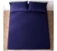 GC GAVENO CAVAILIA Easy Care Polycotton Fitted, Plain Dyed Bed Sheets OR Housewife Pillowcases 2 Pack, Polyester-Cotton, Navy, King