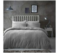 GC GAVENO CAVAILIA Easy Care Teddy Fleece Popcorn Duvet Cover with Pillowcases, Fleece & Warm Quilt Set Honeycomb Bedding, Single Size, Silver