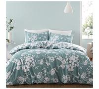 GC GAVENO CAVAILIA Easycare Botanical Leaf Single Duvet Cover Set With Pillow Case, Luxury Floral Bedding Sets, Reversible Flower Quilt Cover, Green