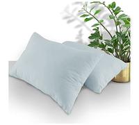 GC GAVENO CAVAILIA Easycare Polycotton Flat Single, Soft & Cosy Non Iron Top Sheets, Housewife Pillowcases 2 Pack, Polyester-Cotton, Sky Blue, 74X48