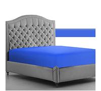 GC GAVENO CAVAILIA Extra Deep, Non Iron Percale Fitted Sheet, Super Soft Plain Dyed Easy Care Bedding, Polycotton, Royal Blue, Double