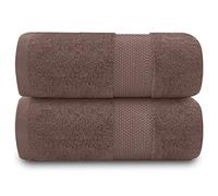 GC GAVENO CAVAILIA Extra Large Bath Sheet 2 Piece - 700 gsm Hotel Quality Egyptian Cotton Extra Large Towels 100X 180 Cm - Extra Soft Bathroom Towel - Camel