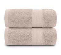 GC GAVENO CAVAILIA Extra Large Bath Sheet 2 Piece - 700 gsm Hotel Quality Egyptian Cotton Extra Large Towels 100X 180 Cm - Extra Soft Bathroom Towel - Mocha