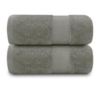 GC GAVENO CAVAILIA Extra Large Bath Sheets Pack of 2, Charcoal, 90x140 Cm