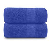 GC GAVENO CAVAILIA Extra Large Bath Sheets Pack of 2, Royal Blue, 90x140 Cm | 700 GSM, 100% Cotton, Fast Absorbent, Lightweight and Comfort, For Bathroom, Spa, Gym & Beach