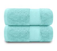 GC GAVENO CAVAILIA Extra Large Bath Sheets Pack of 2, Turquoise, 90x140 Cm
