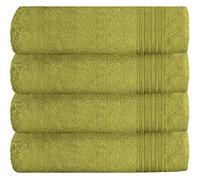 GC GAVENO CAVAILIA Extra Large Bath Towel Set Egyptian Cotton, 4 Piece Highly Absorbent Quick Drying Super Soft Bath Towel, 450 GSM Jumbo Bath Sheet Set, 80x170 CM, Lime