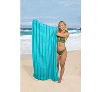 GC GAVENO CAVAILIA Extra Large Beach Towel 1 Piece - Quick Dry Sand Free Microfiber Beach Towels For Adults (100x200 Cm) - Super Absorbent Lightweight Travel Camping Swimming Towels - Aqua/Navy