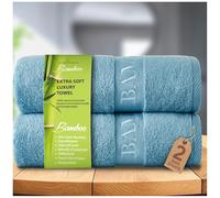 GC GAVENO CAVAILIA Extra Soft Bamboo Bath Sheets Blue, 80x140cm, 2 Pack