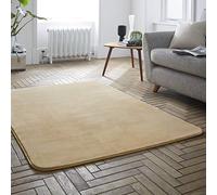 GC GAVENO CAVAILIA Extra Soft & Fluffy Velvet Touch, Non Slip Shiny Bedroom Mat Rug for Comfortable Living & Bed Rooms, Natural Home Décor Carpet, Gold, (120x170), 100% Polyester, King