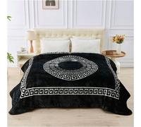 Gc Gaveno Cavailia Faux Fur Blanket Throw Black Thermal Warm Fleece Throw Blanket Gr eep Sleeping Anxiety Relief 200 X 240 Cm