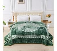 Gc Gaveno Cavailia Faux Fur Blanket Throw Green Thermal Warm Fleece Throw Blanket Greek Deep Sleeping Anxiety Relief 200 X 240 Cm