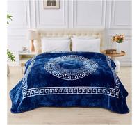 Gc Gaveno Cavailia Faux Fur Blanket Throw Navy Thermal Warm Fleece Throw Blanket Greek Deep Sleeping Anxiety Relief 200 X 240 Cm