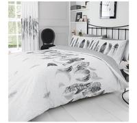 GC GAVENO CAVAILIA Feather Bedding Sets White, Reversible Duvet Cover, Warm Cosy Bed Covers, Double Quilt Set, White (699910)
