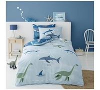 GC GAVENO CAVAILIA Fish Shark Duvet Cover Single, Water Wave Kids Bedding Sets, Reversible Sea Life Quilt Bedset, Blue