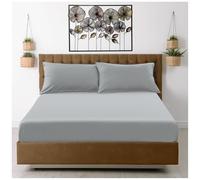 GC GAVENO CAVAILIA Fitted Sheet Single Bed (91 x 190cm) - Grey Bedding Sheets - Plain Dyed Microfiber Bed Sheets Single - (10 inch) 25cm Deep Pocket Bottom Sheet - Easycare - Wrinkle & Fade Resistant