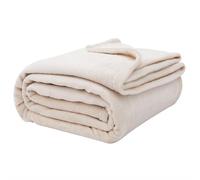 GC GAVENO CAVAILIA Flannel Fleece Fluffy Throw Blanket, Soft Warm Large Fleece Throws For Bed Sofa Couch Chair & Settee Lightweight Plain Bed Travel Blanket, 200x240 Cm, Mink